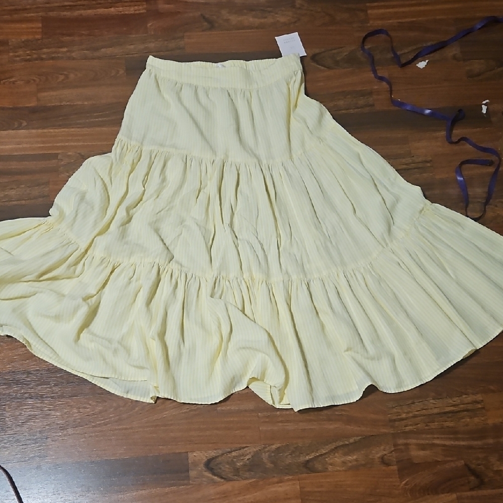 Yellow Tiered Skirt